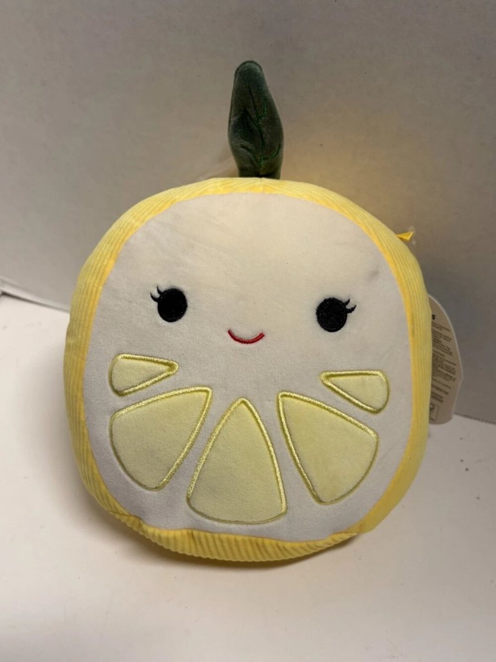 Squishmallows Leticia the Lemon Squeaky Dog Pet Toy 8", Soft Plush NEW
